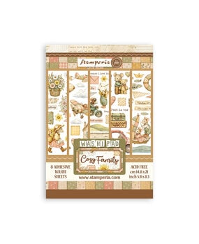 Stamperia Cozy Family A5 Washi Pad (8pcs) (SBW38)