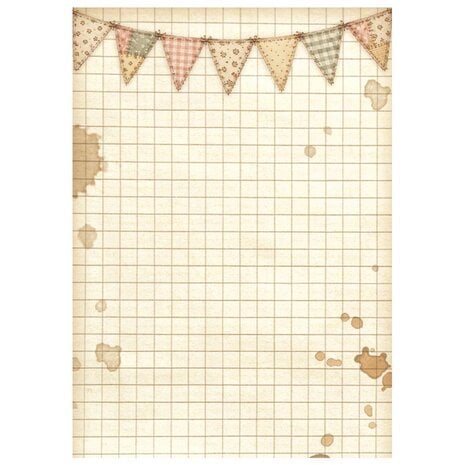 Stamperia Cozy Family A6 Rice Paper Backgrounds Selection (8pcs) (DFSAK6063)