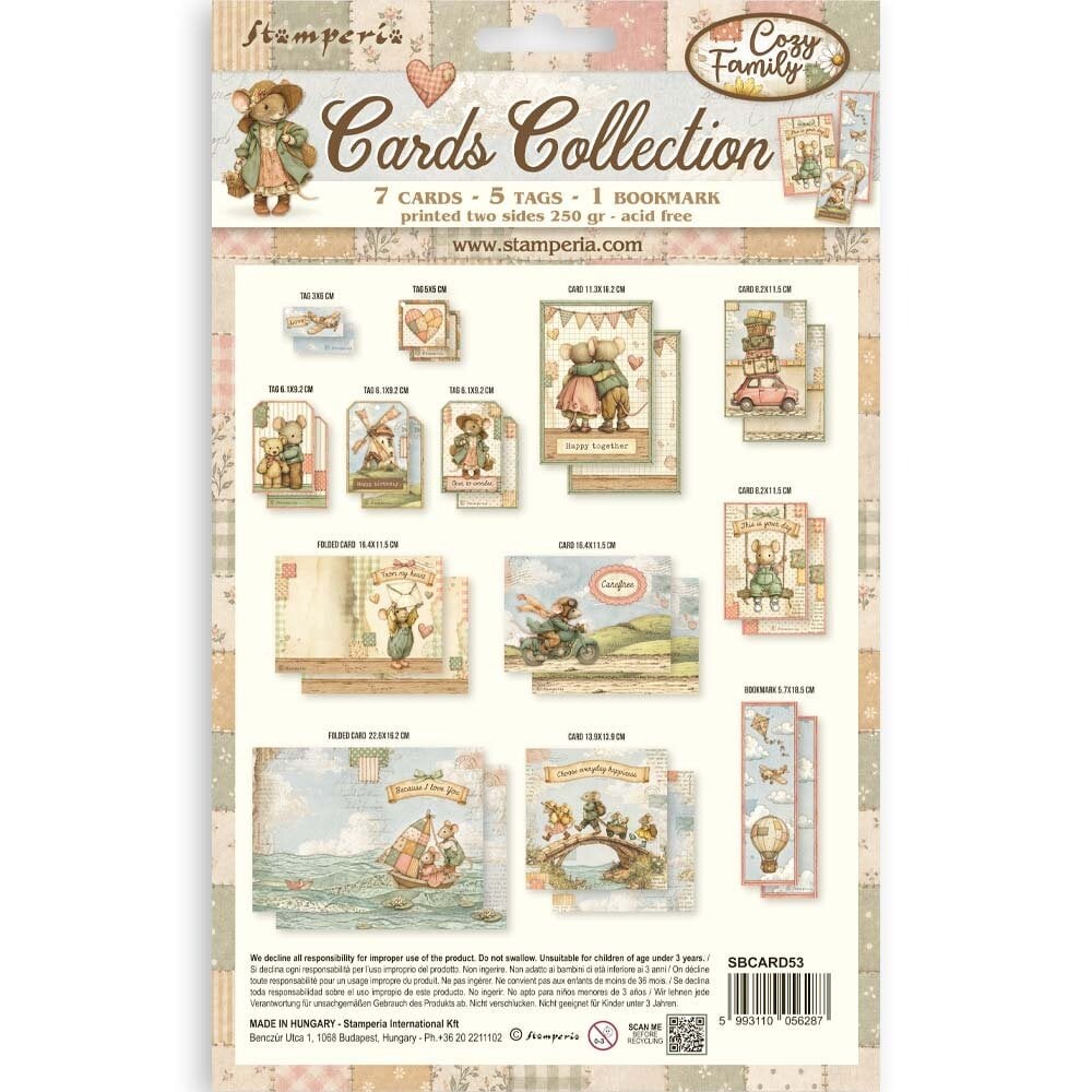 Stamperia Cozy Family Cards Collection (SBCARD53)