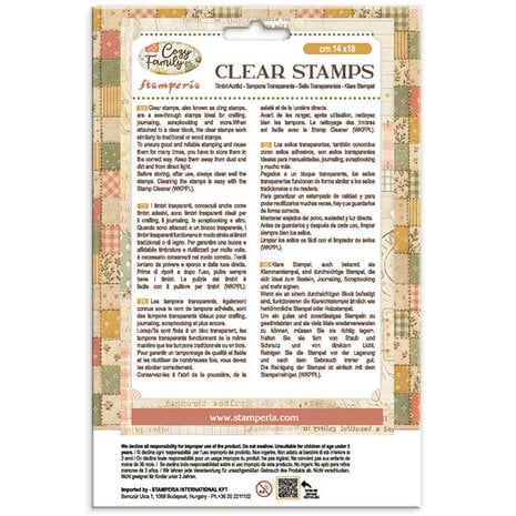 Stamperia Cozy Family Clear Stamps (WTK248) Stamperia Cozy Family Clear Stamps (WTK248)