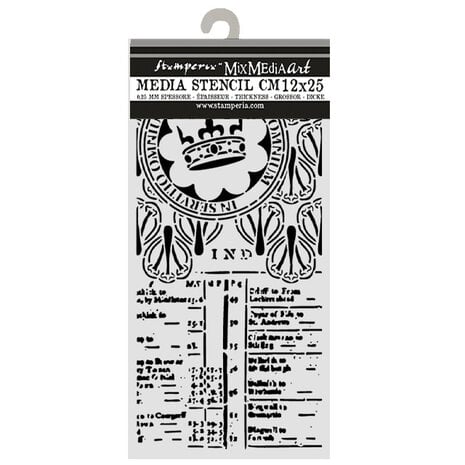 Stamperia Our Way Thick Stencils 12x25cm Crown (KSTDL180)