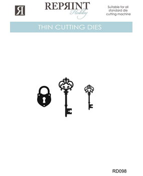 Reprint Hidden Magic Thin Cutting Dies Lock'n Keys (3pcs) (RD098)