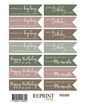 Reprint Hidden Magic 10x16cm Stickers Tekst (RS068)