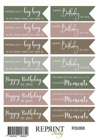 Reprint Hidden Magic 10x16cm Stickers Tekst (RS068) Reprint Hidden Magic 10x16cm Stickers Tekst (RS068)