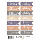 Reprint Enchanted Halloween 10x16cm Stickers Tekst (RS064)