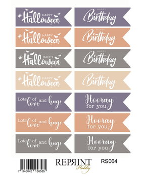 Reprint Enchanted Halloween 10x16cm Stickers Tekst (RS064)