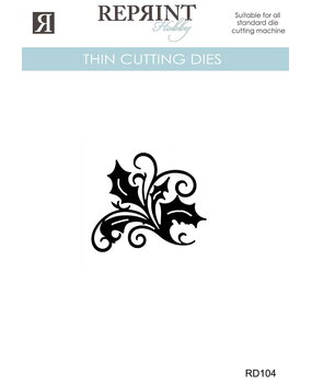Reprint Cozy Christmas Thin Cutting Dies Holly (RD104)