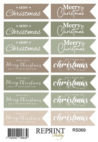 Reprint Cozy Christmas 10x16cm Stickers Tekst (RS069) Reprint Cozy Christmas 10x16cm Stickers Tekst (RS069)