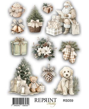Reprint Cozy Christmas 10x16cm Stickers (RS059)