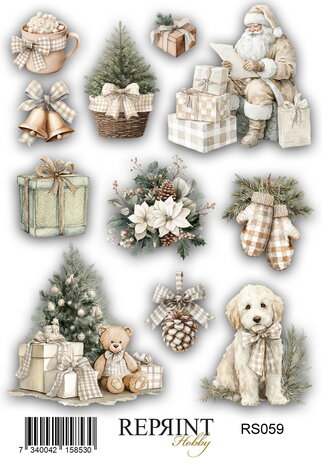 Reprint Cozy Christmas 10x16cm Stickers (RS059) Reprint Cozy Christmas 10x16cm Stickers (RS059)