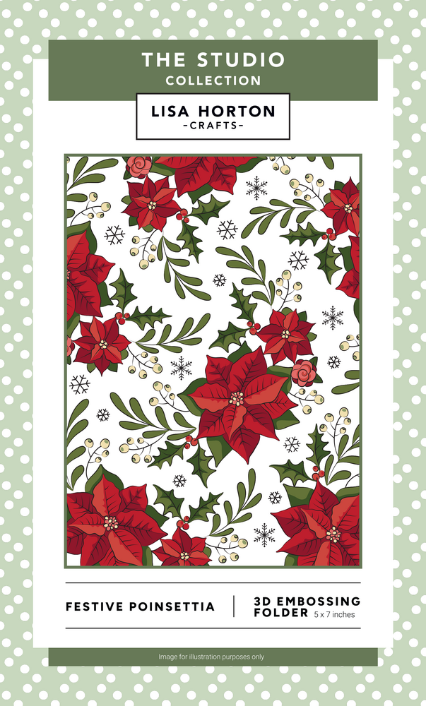 Lisa Horton Crafts The Studio 3D Embossing Folder Festive Poinsettia (LHCEF290)