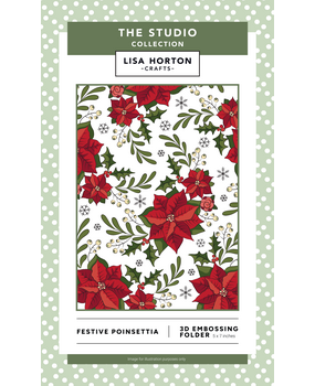 Lisa Horton Crafts The Studio 3D Embossing Folder Festive Poinsettia (LHCEF290)