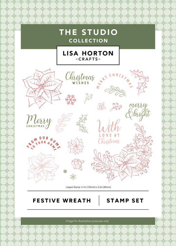 Lisa Horton Crafts The Studio Stamp Set Festive Wreath (LHCCS105)