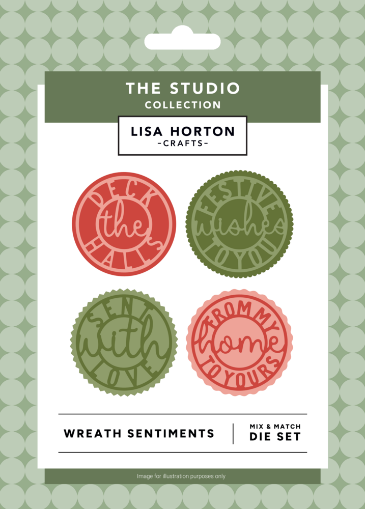 Lisa Horton Crafts The Studio Die Set Festive Wreath Sentiment (LHCCD365) Lisa Horton Crafts The Studio Die Set Festive Wreath Sentiment (LHCCD365)