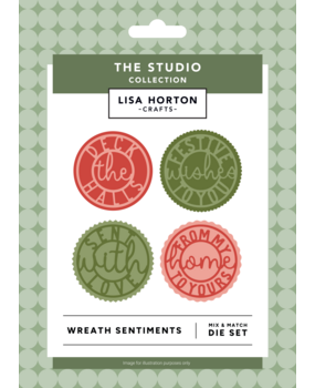 Lisa Horton Crafts The Studio Die Set Festive Wreath Sentiment (LHCCD365) Lisa Horton Crafts The Studio Die Set Festive Wreath Sentiment (LHCCD365)