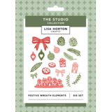 Lisa Horton Crafts The Studio Die Set Festive Wreath Elements (LHCCD364)