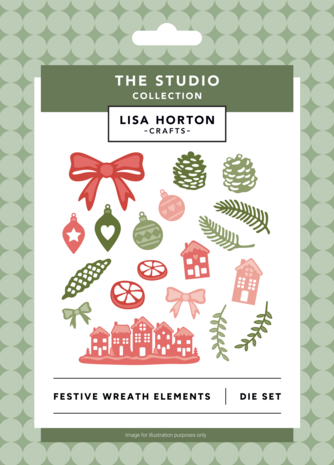 Lisa Horton Crafts The Studio Die Set Festive Wreath Elements (LHCCD364) Lisa Horton Crafts The Studio Die Set Festive Wreath Elements (LHCCD364)