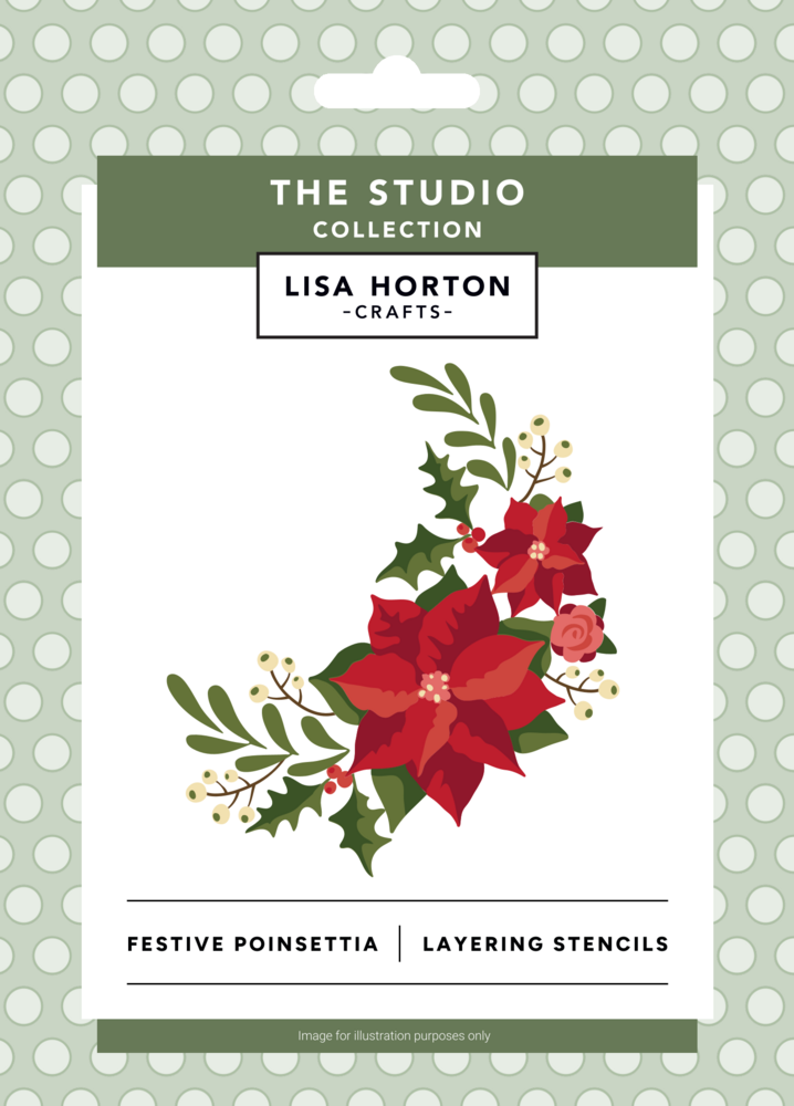Lisa Horton Crafts The Studio Layering Stencil Festive Poinsettia (LHCAS246)