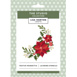 Lisa Horton Crafts The Studio Layering Stencil Festive Poinsettia (LHCAS246)