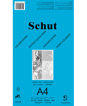 Schut Watercolour Paper Blue A4 250gr/m2 (SCH11854)