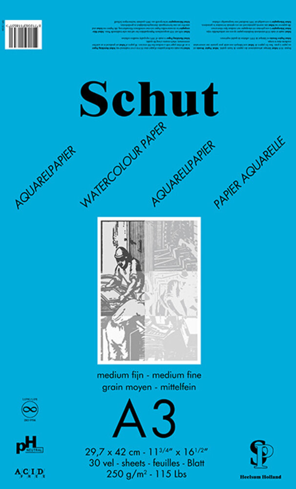 Schut Watercolour Paper Blue A3 250gr/m2 (SCH11853) Schut Watercolour Paper Blue A3 250gr/m2 (SCH11853)
