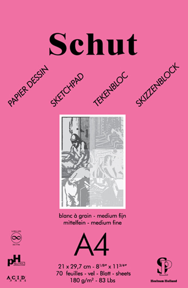 Schut Sketchpad Pink A4 180gr/m2 (SCH11814) Schut Sketchpad Pink A4 180gr/m2 (SCH11814)