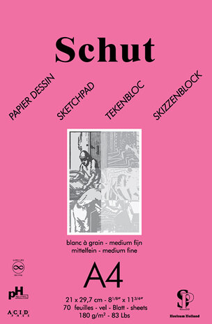 Schut Sketchpad Pink A4 180gr/m2 (SCH11814) Schut Sketchpad Pink A4 180gr/m2 (SCH11814)
