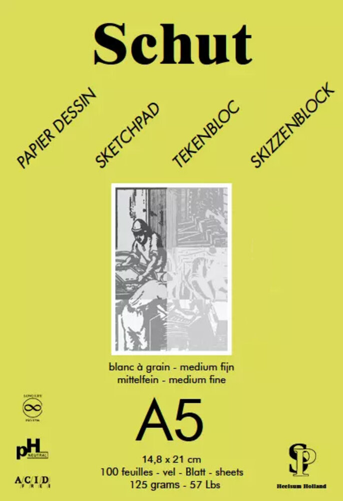 Schut Sketchpad Green A5 125gr/m2 (SCH11805) Schut Sketchpad Green A5 125gr/m2 (SCH11805)