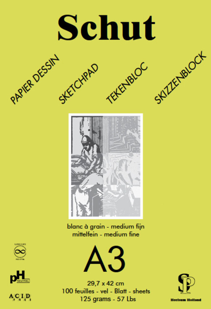 Schut Sketchpad Green A3 125gr/m2 (SCH11803) Schut Sketchpad Green A3 125gr/m2 (SCH11803)