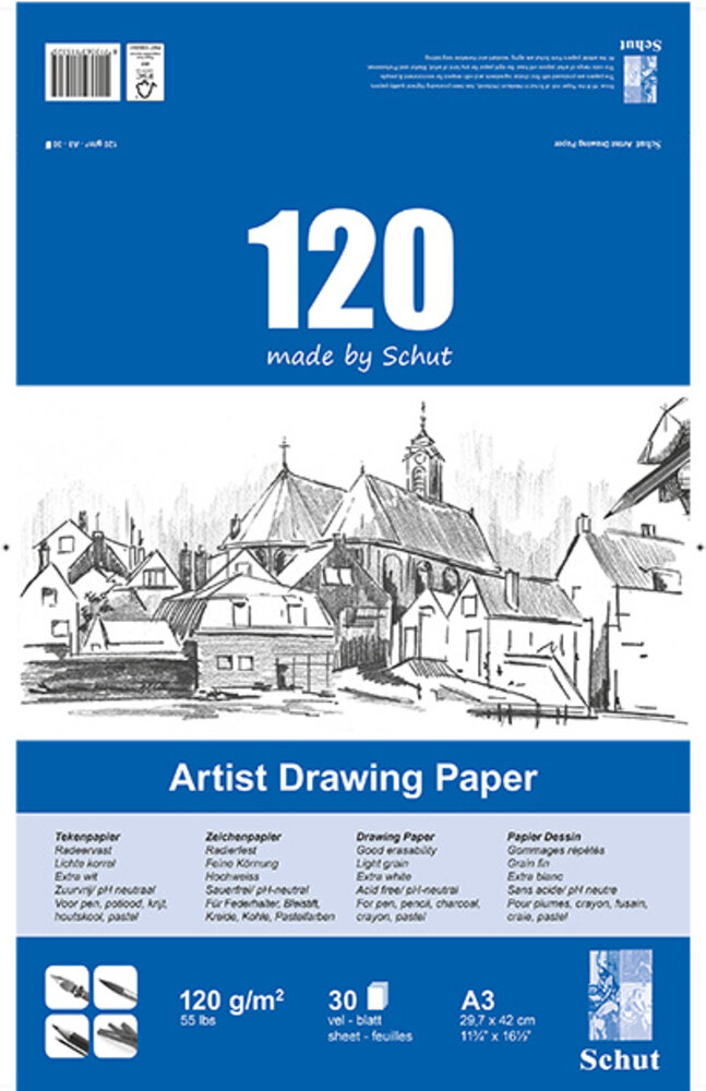 Schut Artist Drawing Paper A3 120gr/m2 (SCH11532) Schut Artist Drawing Paper A3 120gr/m2 (SCH11532)