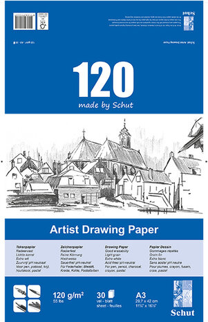 Schut Artist Drawing Paper A3 120gr/m2 (SCH11532) Schut Artist Drawing Paper A3 120gr/m2 (SCH11532)