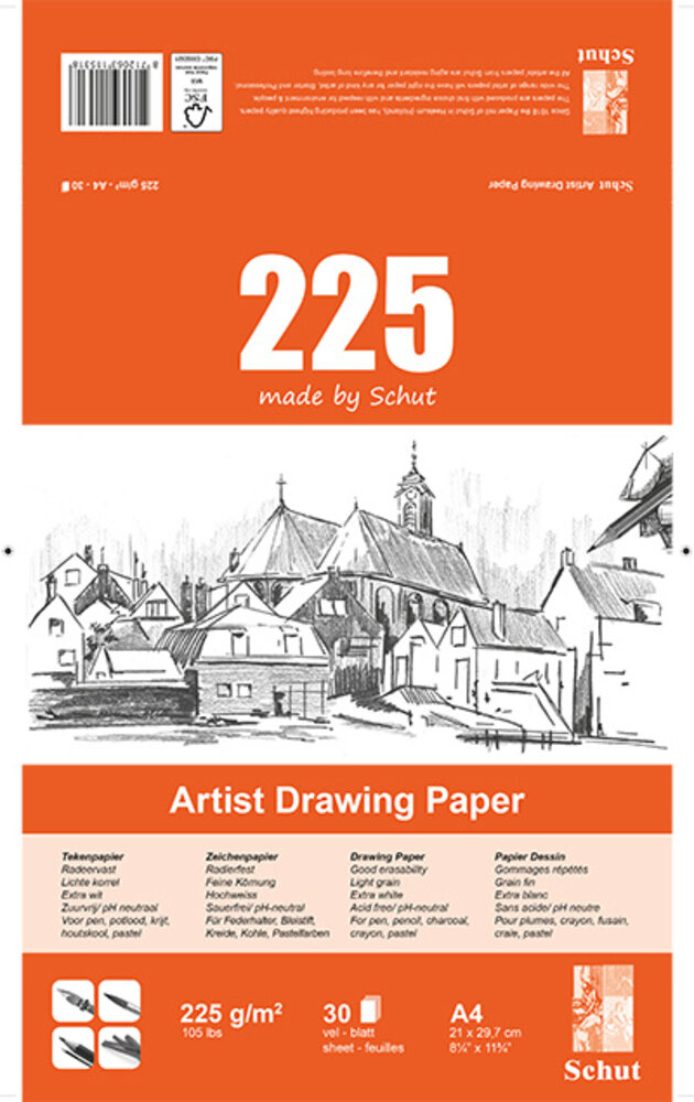 Schut Artist Drawing Paper A4 225gr/m2 (SCH11531) Schut Artist Drawing Paper A4 225gr/m2 (SCH11531)