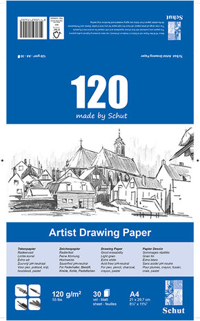 Schut Artist Drawing Paper A4 120gr/m2 (SCH11529) Schut Artist Drawing Paper A4 120gr/m2 (SCH11529)