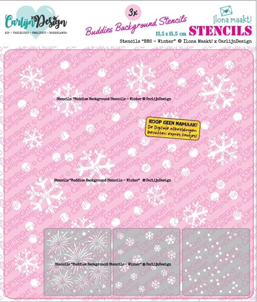 CarlijnDesign Stencils BBS Winter by Ilona Maakt (CDSC-0052)