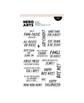 Hero Arts Spooky Smiles Clear Stamp Set Bite Nite (CM877)