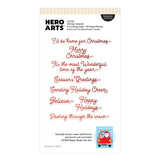 Hero Arts Whimsical Wheels Letterpress + Foil & Cut Winter Words (HC110)