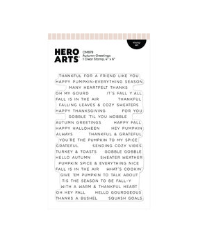 Hero Arts Whimsical Wheels Clear Stamp Autumn Greetings (CM878)
