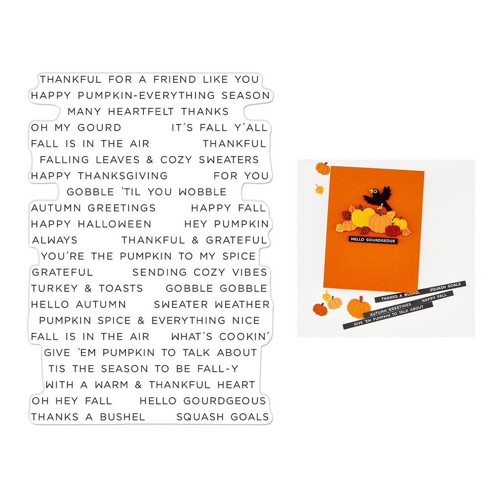 Hero Arts Whimsical Wheels Clear Stamp Autumn Greetings (CM878) Hero Arts Whimsical Wheels Clear Stamp Autumn Greetings (CM878)