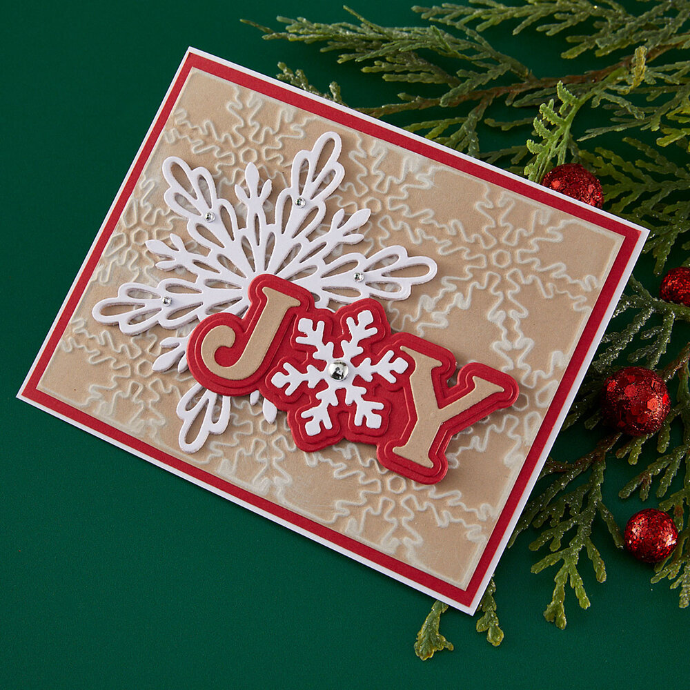 Spellbinders Snowflake Kisses Stamp & Die Set Snowflake Joy by Lisa Horton (SDS-235)
