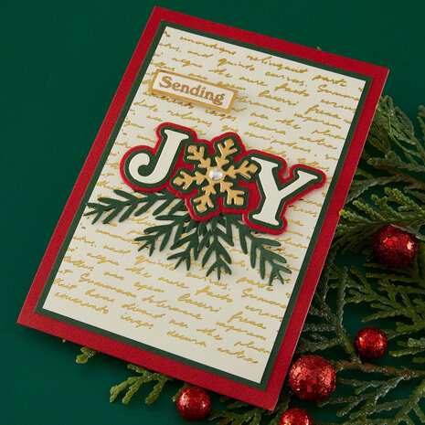 Spellbinders Snowflake Kisses Stamp & Die Set Snowflake Joy by Lisa Horton (SDS-235)