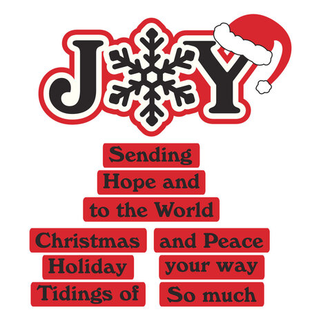Spellbinders Snowflake Kisses Stamp & Die Set Snowflake Joy by Lisa Horton (SDS-235)