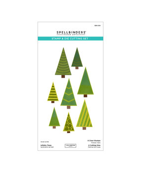 Spellbinders Snowflake Kisses Stamp & Die Set Infinity Trees by Lisa Horton (SDS-234)