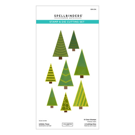 Spellbinders Snowflake Kisses Stamp & Die Set Infinity Trees by Lisa Horton (SDS-234)