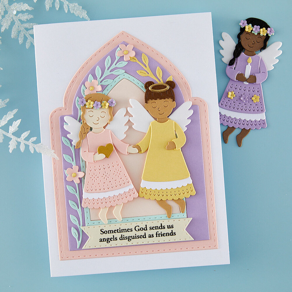 Spellbinders Bibi's Little Blessings Etched Dies Blessing Angels by Bibi Cameron (S4-1555)