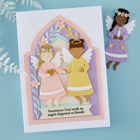 Spellbinders Bibi's Little Blessings Etched Dies Blessing Angels by Bibi Cameron (S4-1555)