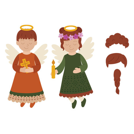 Spellbinders Bibi's Little Blessings Etched Dies Blessing Angels by Bibi Cameron (S4-1555)