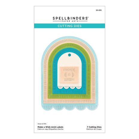 Spellbinders Make a Wish Arch Labels Etched Dies (S5-619) Spellbinders Make a Wish Arch Labels Etched Dies (S5-619)