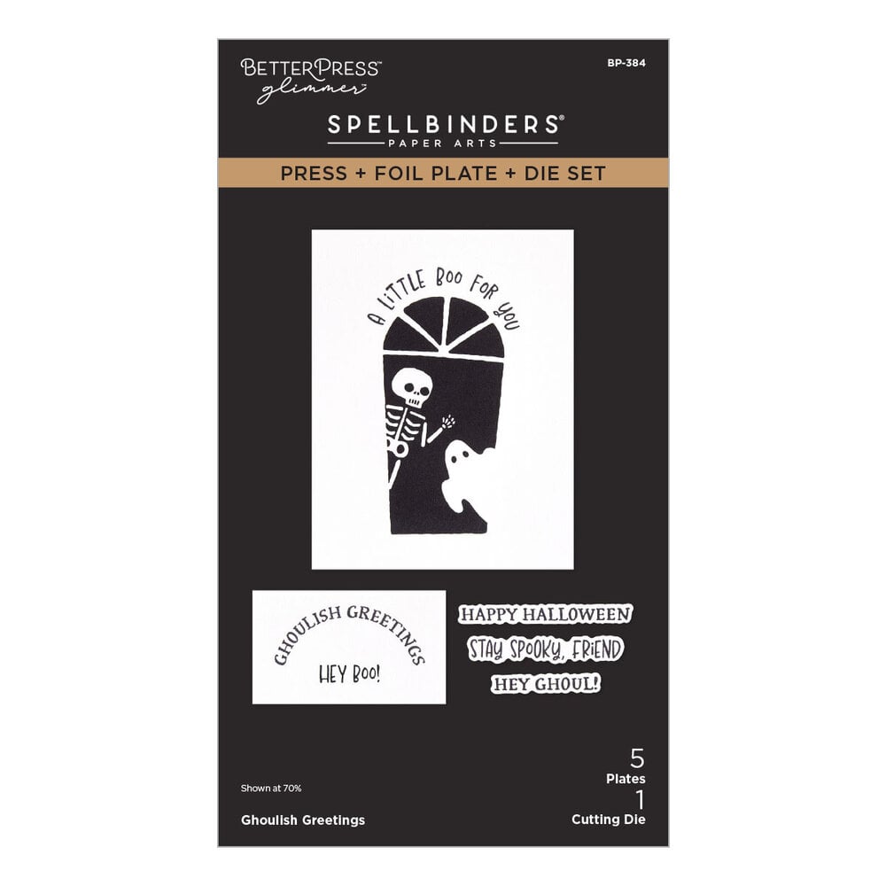 Spellbinders Midnight Mischief Press + Foil Plate & Die Set Ghoulish Greetings (BP-384) Spellbinders Midnight Mischief Press + Foil Plate & Die Set Ghoulish Greetings (BP-384)