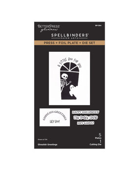 Spellbinders Midnight Mischief Press + Foil Plate & Die Set Ghoulish Greetings (BP-384)
