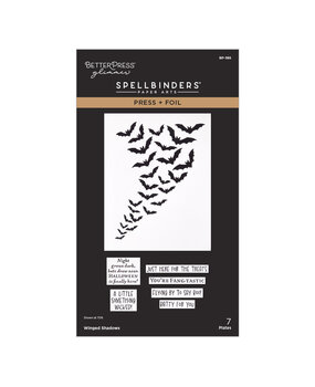 Spellbinders Midnight Mischief Press & Foil Plates Winged Shadows (BP-385)